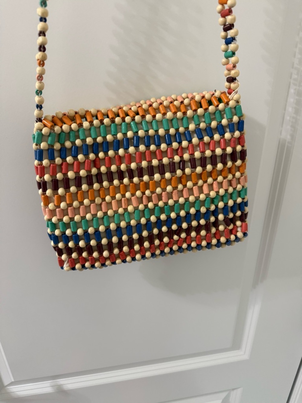 Dolce Vita Ida Multi wood Bead Shopper - Picture 2 of 6
